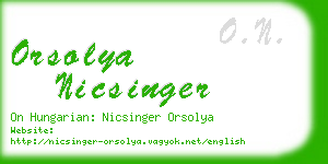 orsolya nicsinger business card